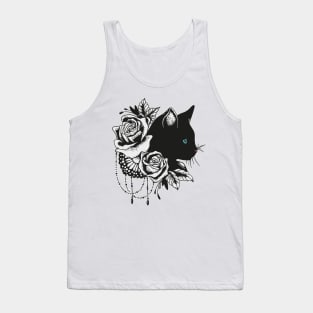 cat black Tank Top